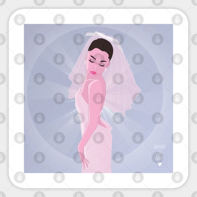 Bride - Fashion Illiustration Design Sticker by Le petit fennec